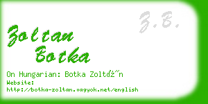 zoltan botka business card